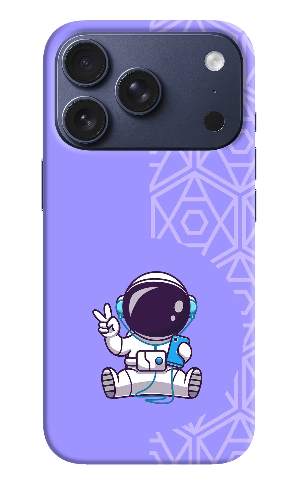 Cute Astronaut Chilling iPhone 17 Pro Back Cover