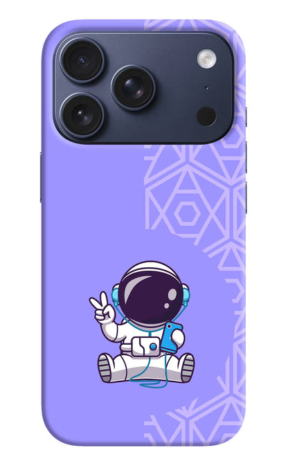 Cute Astronaut Chilling iPhone 17 Pro Back Cover