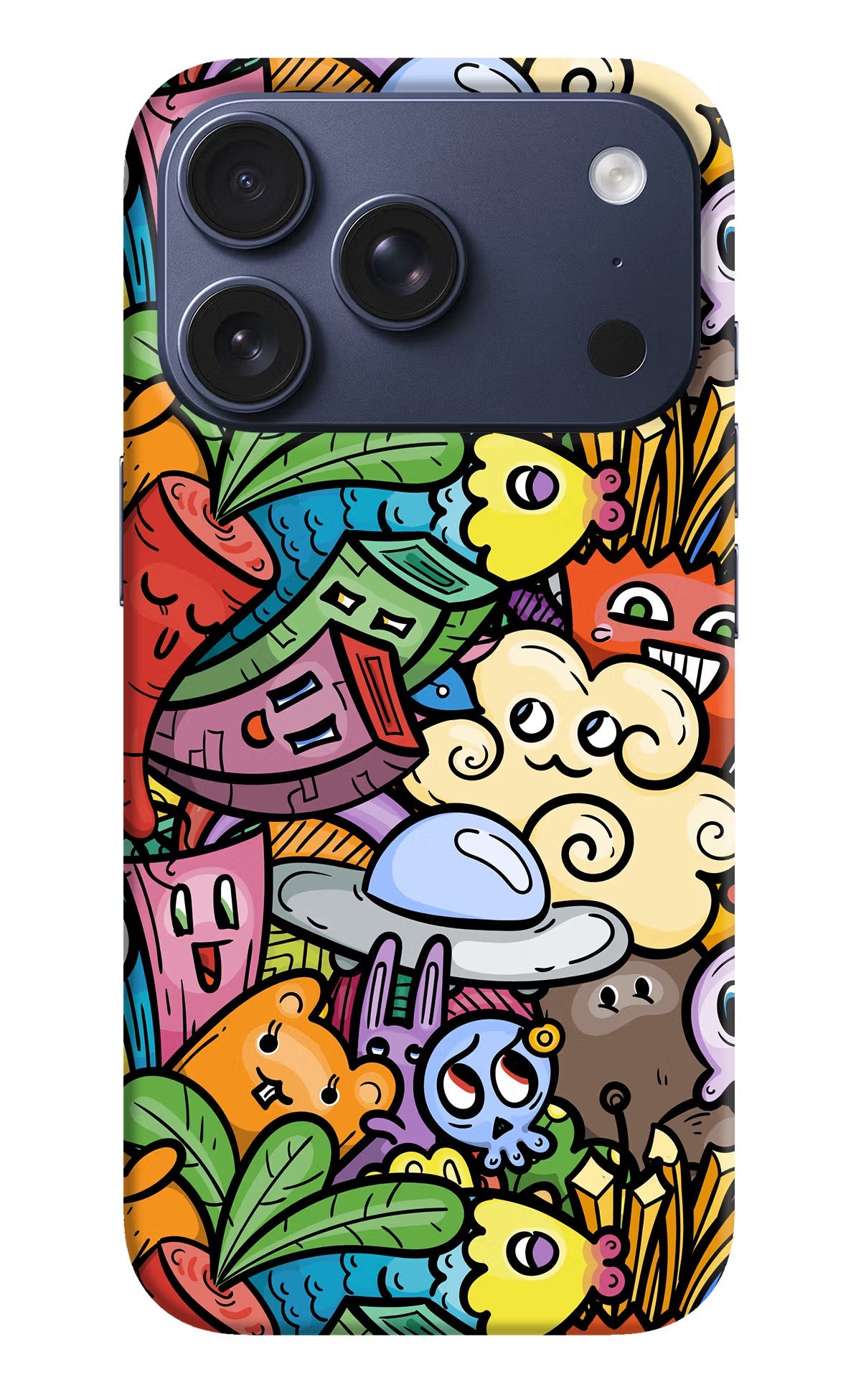 Veggie Doodle iPhone 17 Pro Back Cover