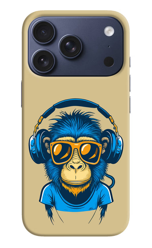 Monkey Headphone iPhone 17 Pro Back Cover