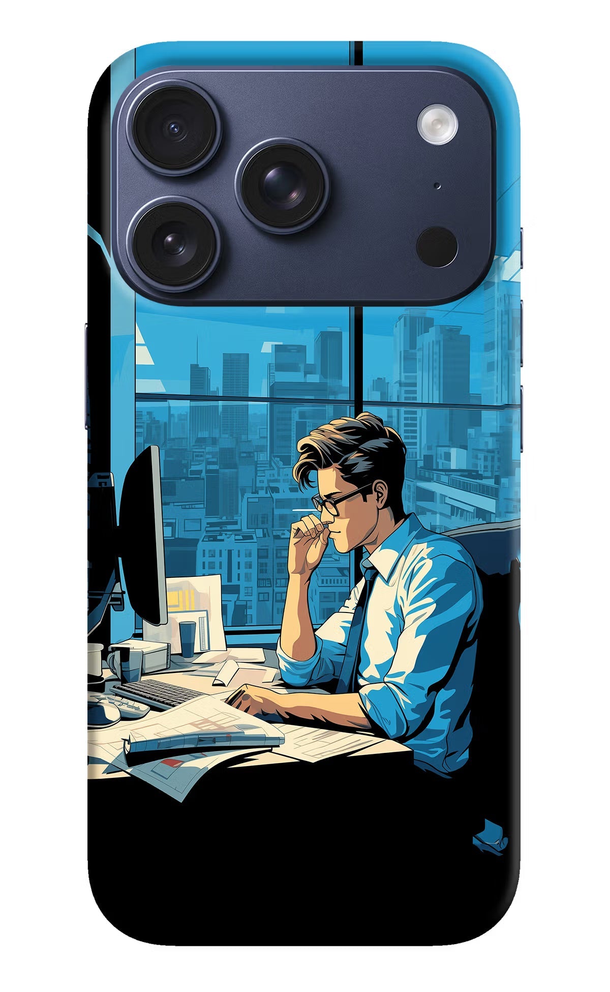 Focused Hustler (AI Generated) iPhone 17 Pro Back Cover