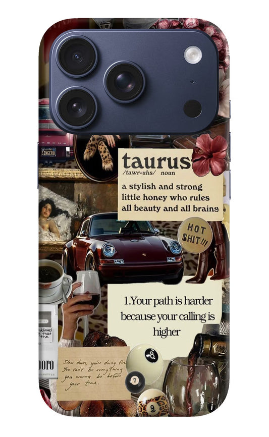 Taurus Zodiac iPhone 17 Pro Back Cover