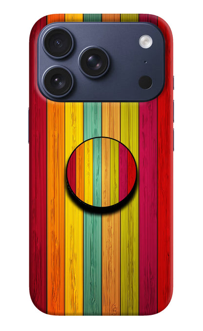 Multicolor Wooden iPhone 17 Pro Pop Case