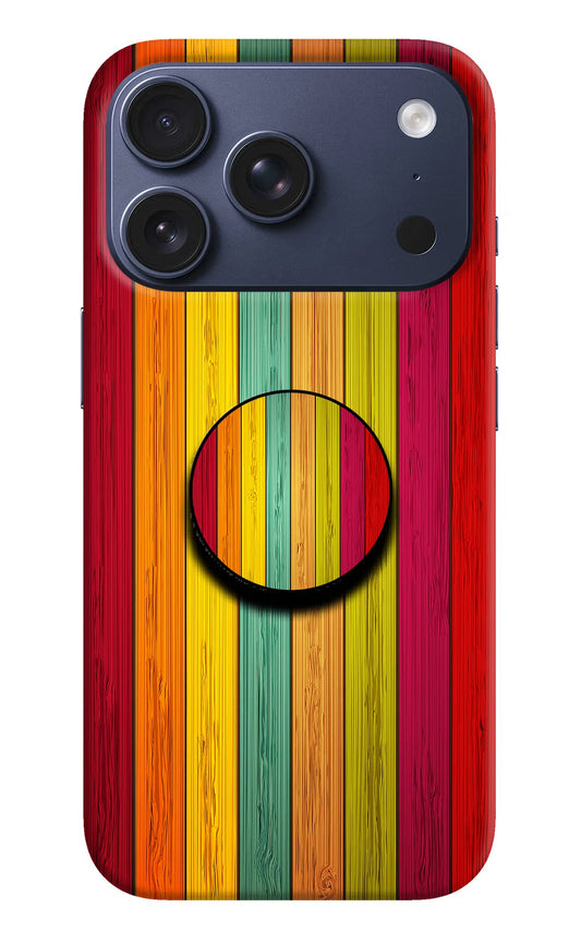 Multicolor Wooden iPhone 17 Pro Pop Case