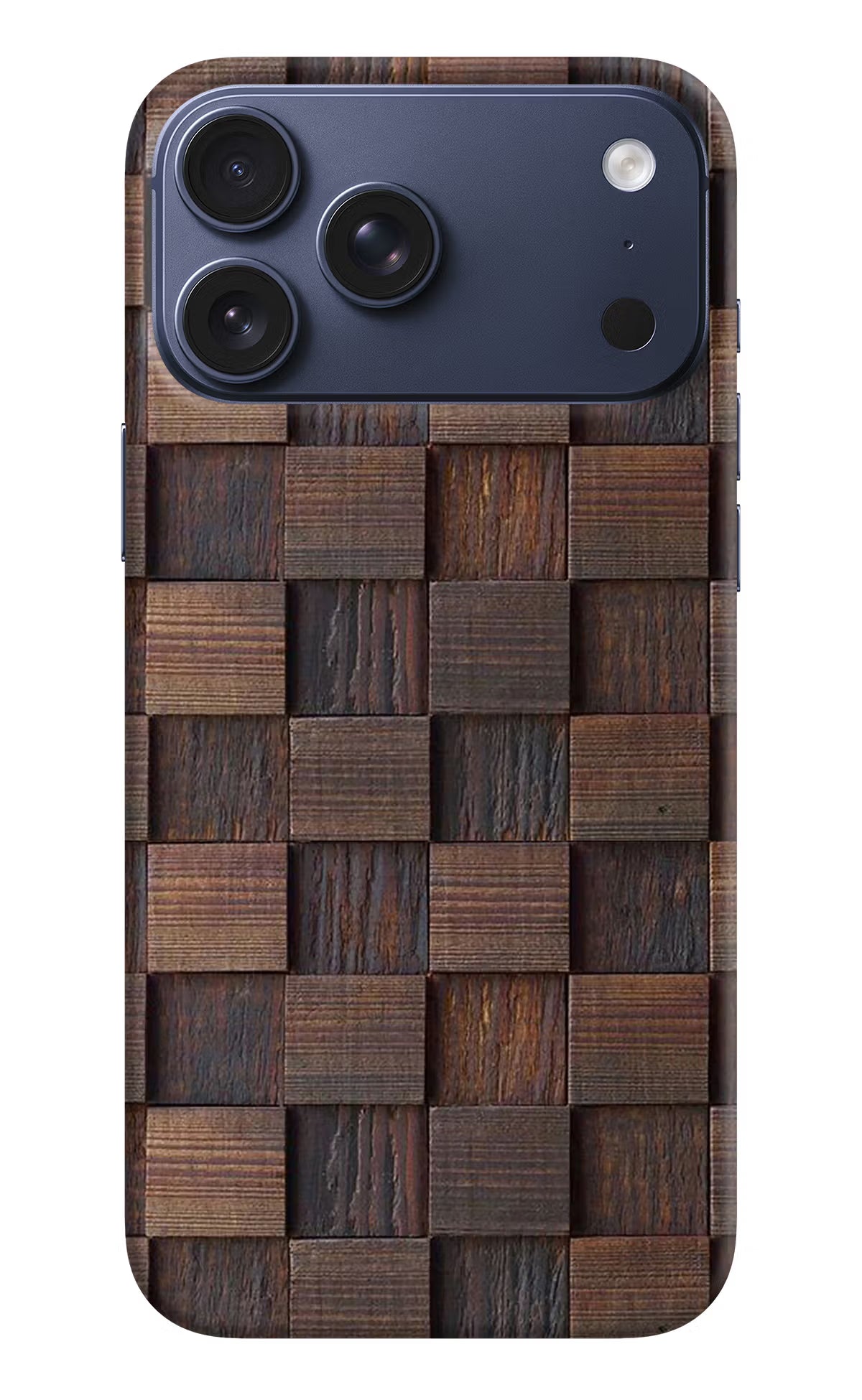 Wooden Cube Design iPhone 17 Pro Max Back Cover