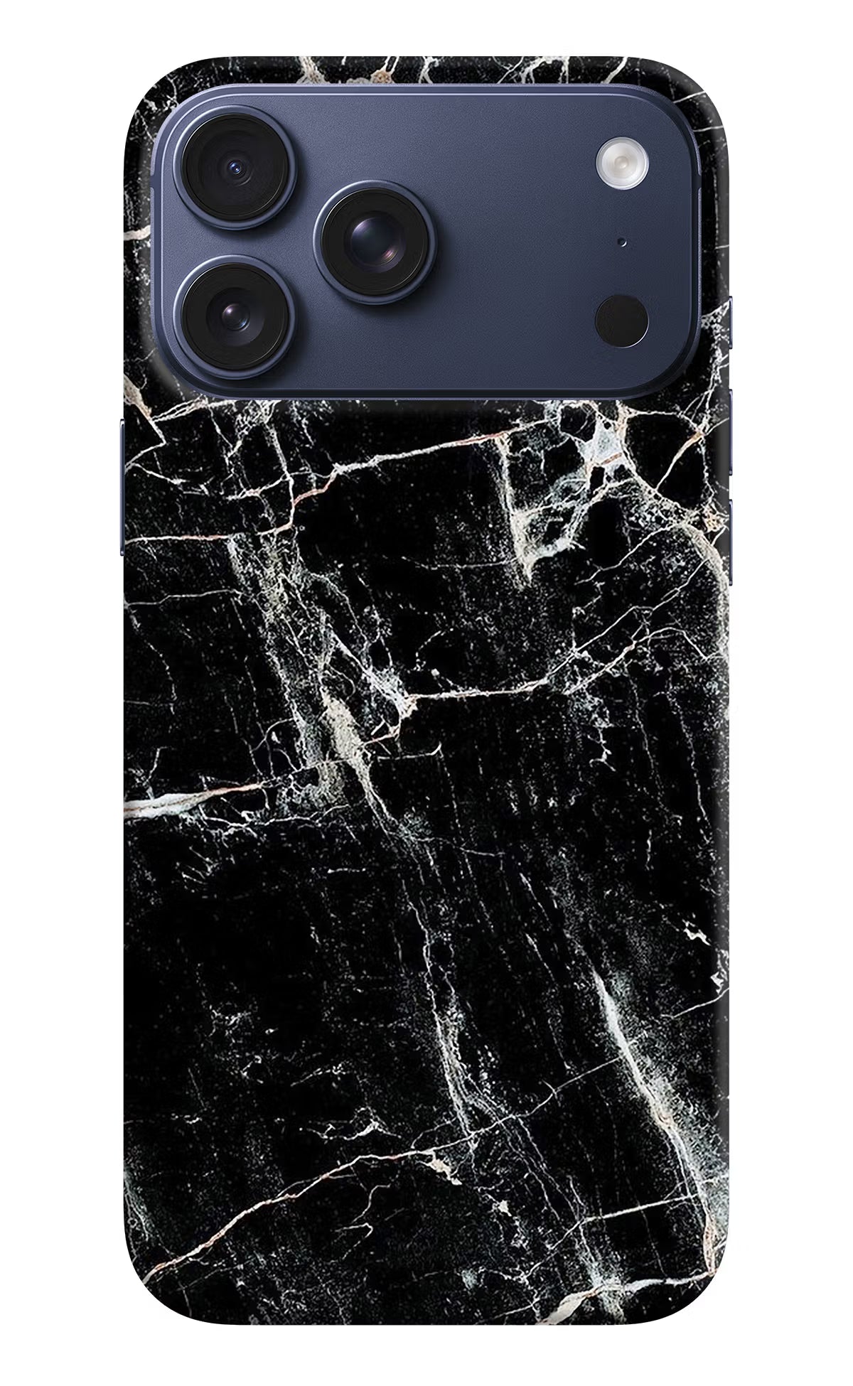 Black Marble Texture iPhone 17 Pro Max Back Cover