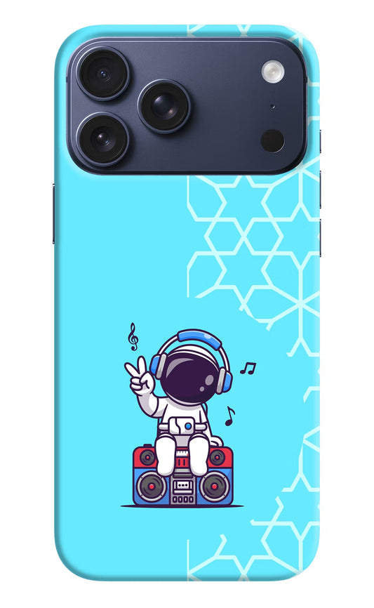Cute Astronaut Chilling iPhone 17 Pro Max Back Cover