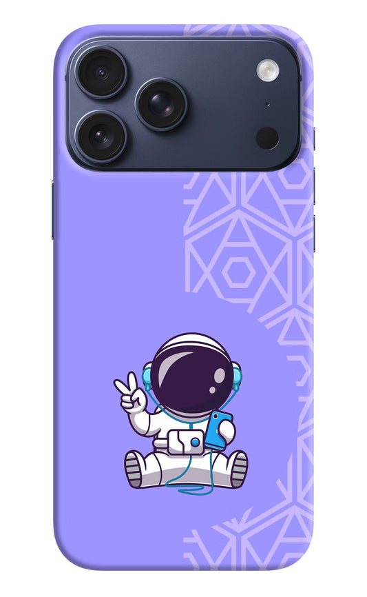 Cute Astronaut Chilling iPhone 17 Pro Max Back Cover
