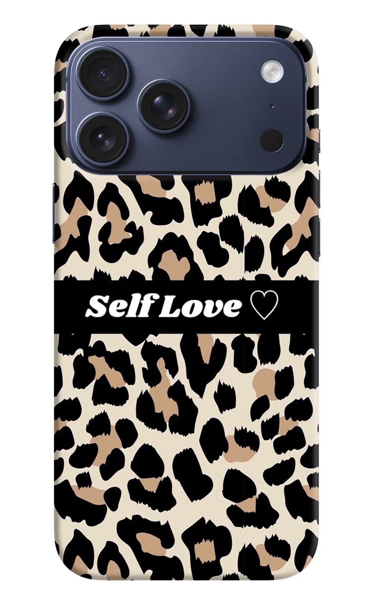 Leopard Print Self Love iPhone 17 Pro Max Back Cover
