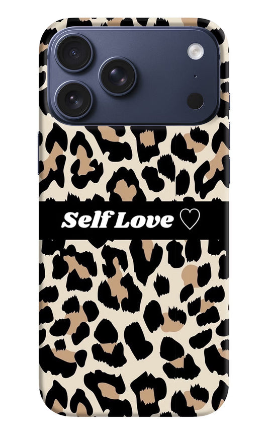 Leopard Print Self Love iPhone 17 Pro Max Back Cover