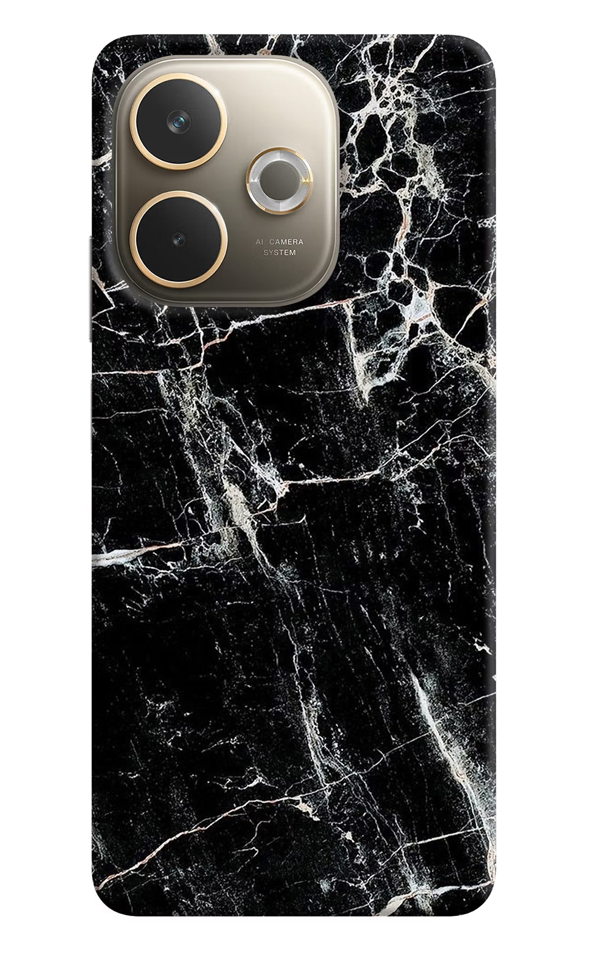 Black Marble Texture Oppo A5 Pro 5G Back Cover