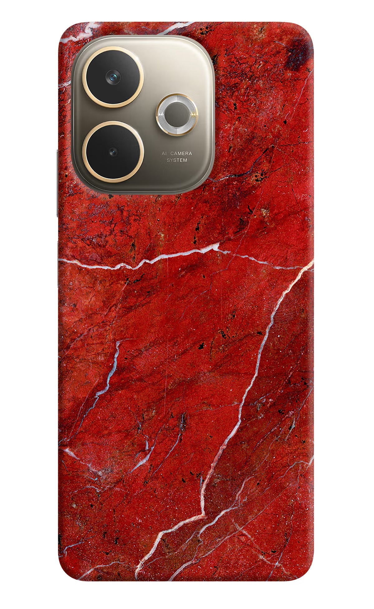 Red Marble Design Oppo A5 Pro 5G Back Cover