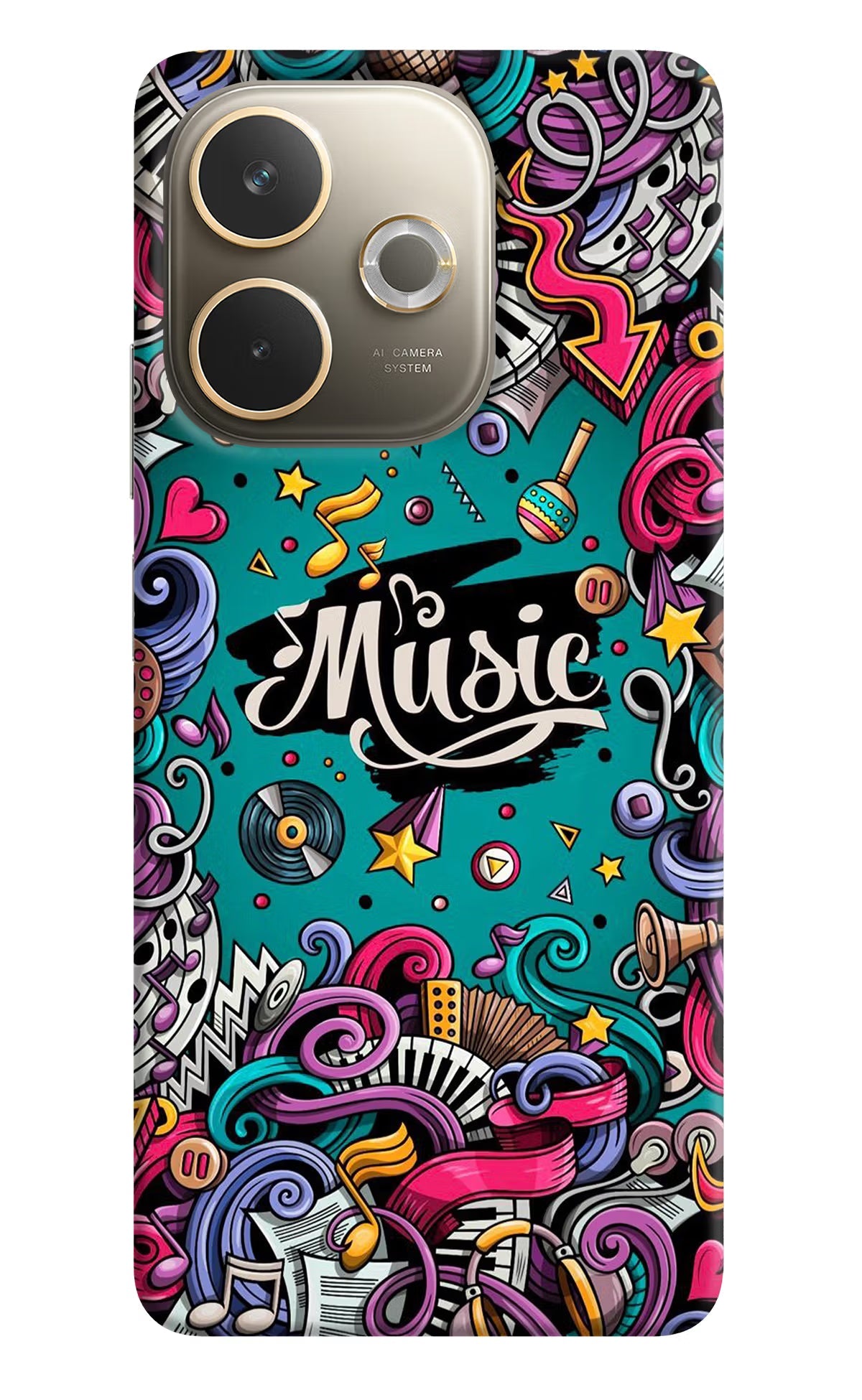 Music Graffiti Oppo A5 Pro 5G Back Cover