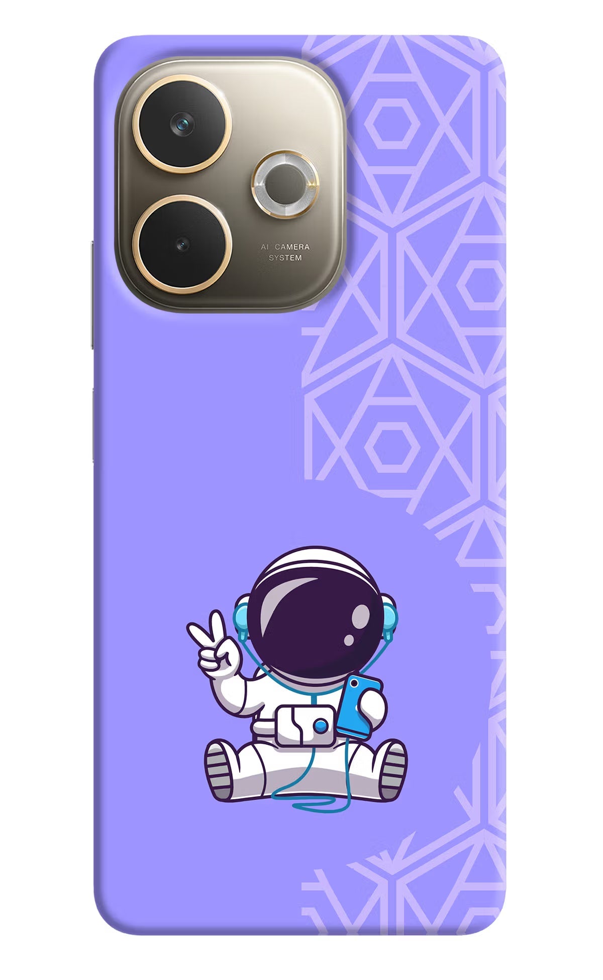 Cute Astronaut Chilling Oppo A5 Pro 5G Back Cover
