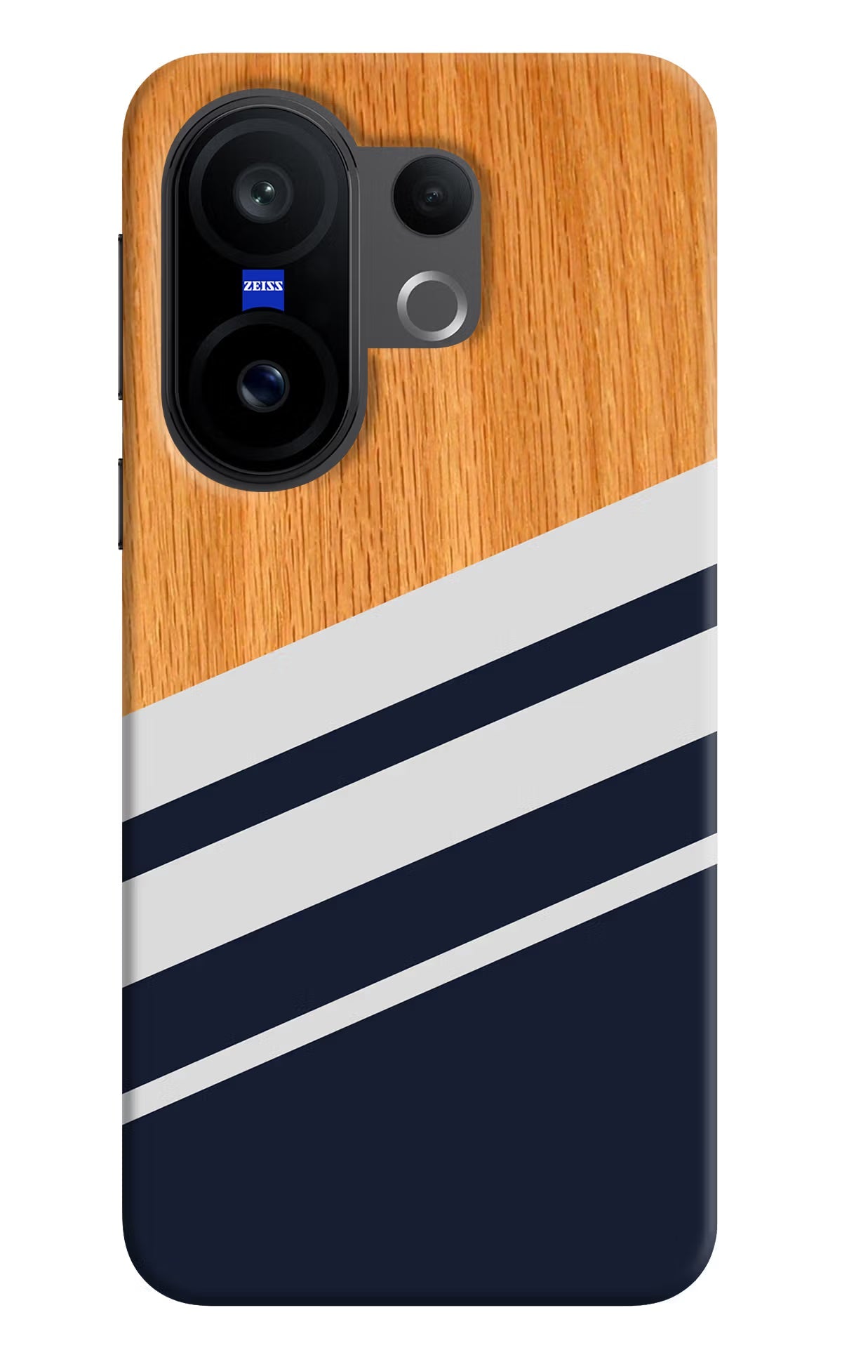 Blue and white wooden Vivo X200 FE Back Cover