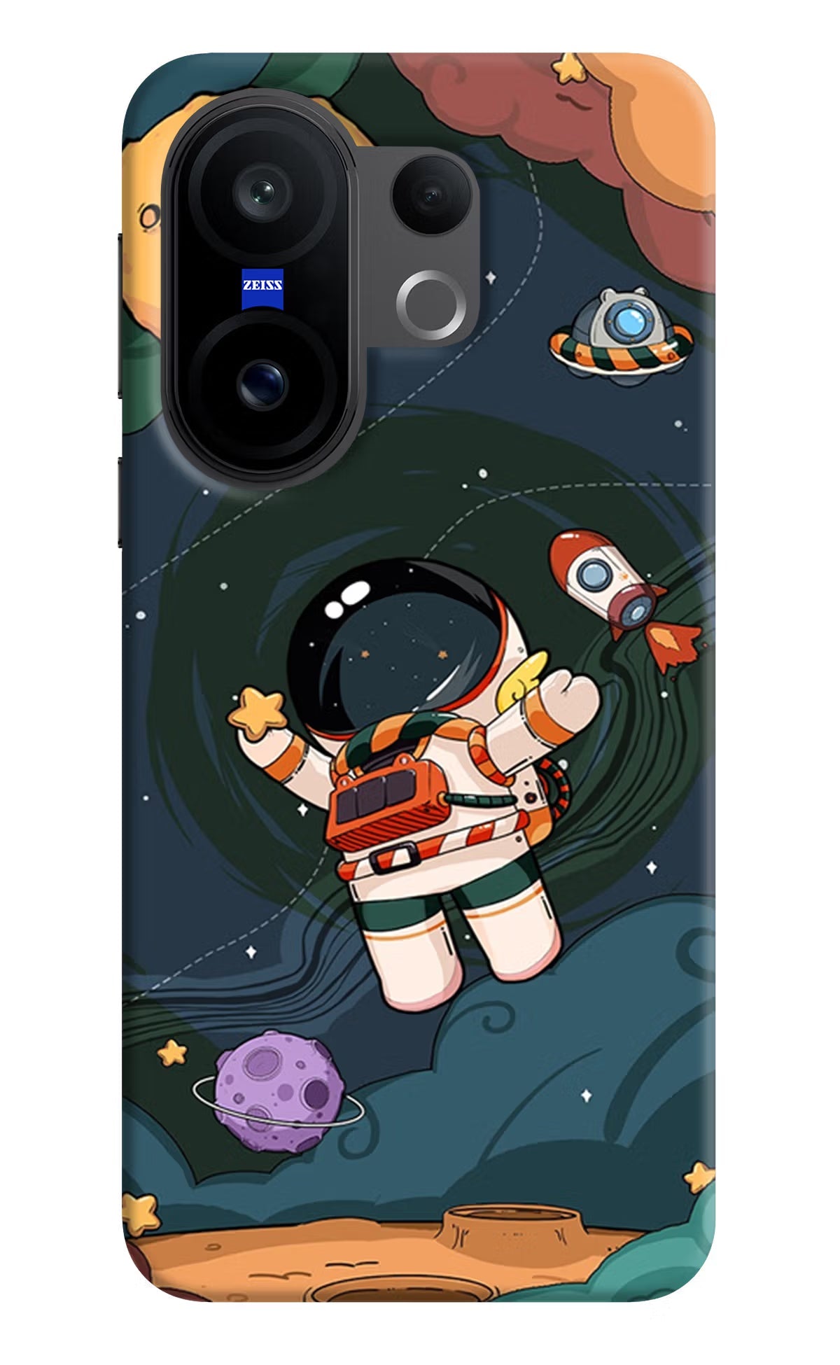 Cartoon Astronaut Vivo X200 FE Back Cover