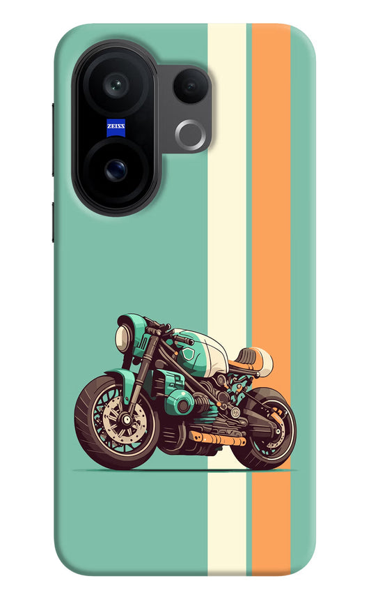 Striped Moto Drift Vivo X200 FE Back Cover