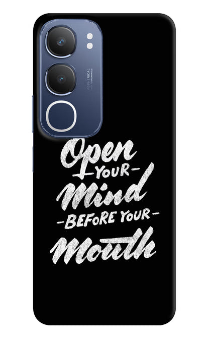 Open Your Mind Before Your Mouth Vivo Y29 5G Back Cover