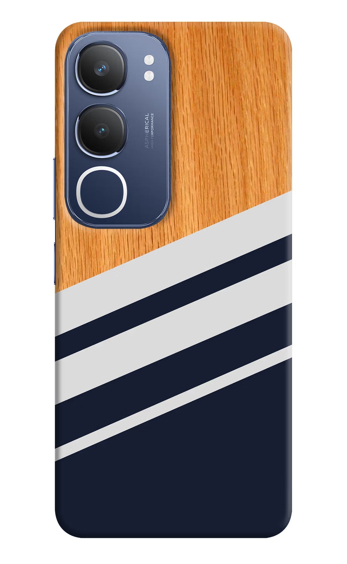 Blue and white wooden Vivo Y29 5G Back Cover