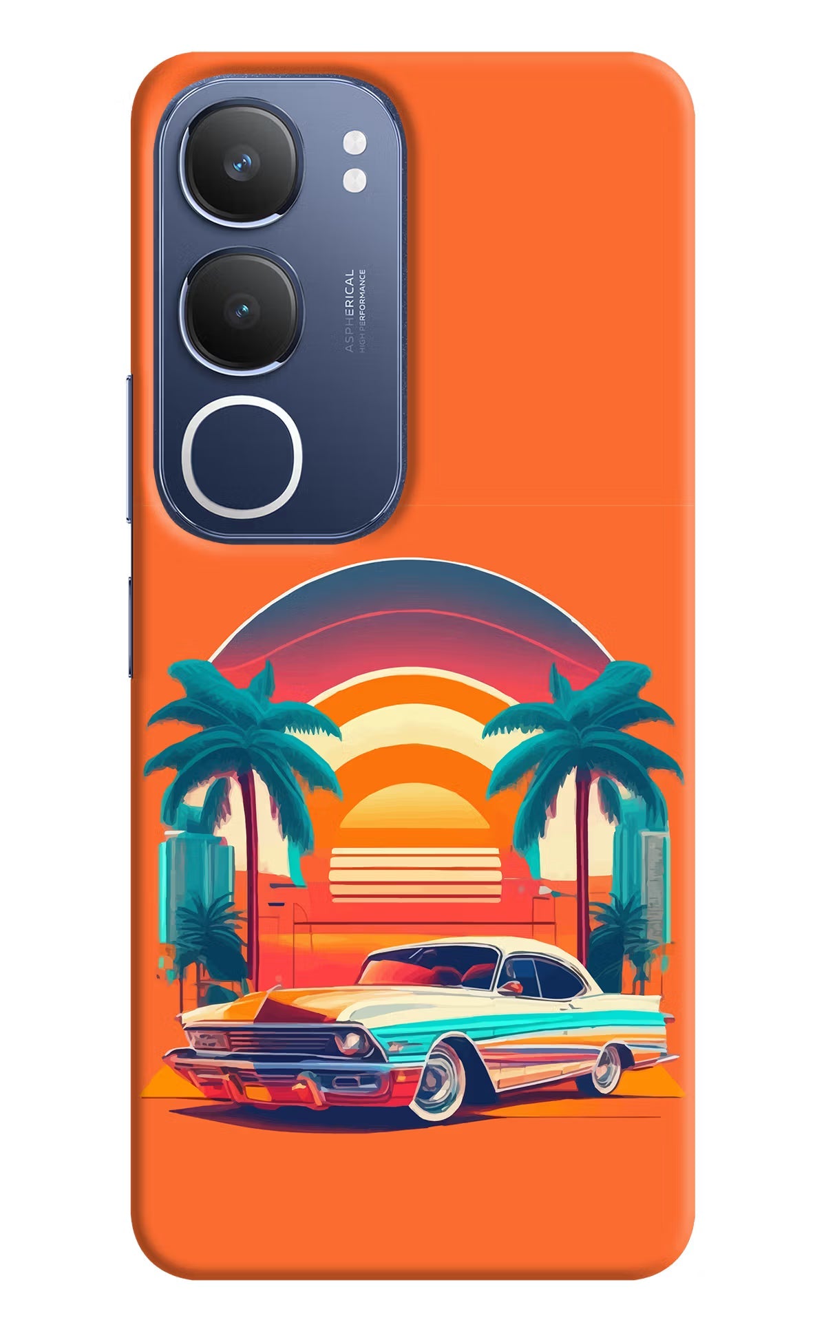 Palm Drive 80s Vivo Y29 5G Back Cover