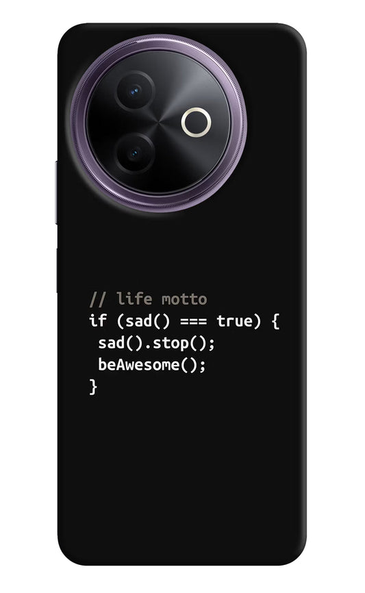 Life Motto Code Vivo Y39 5G Back Cover