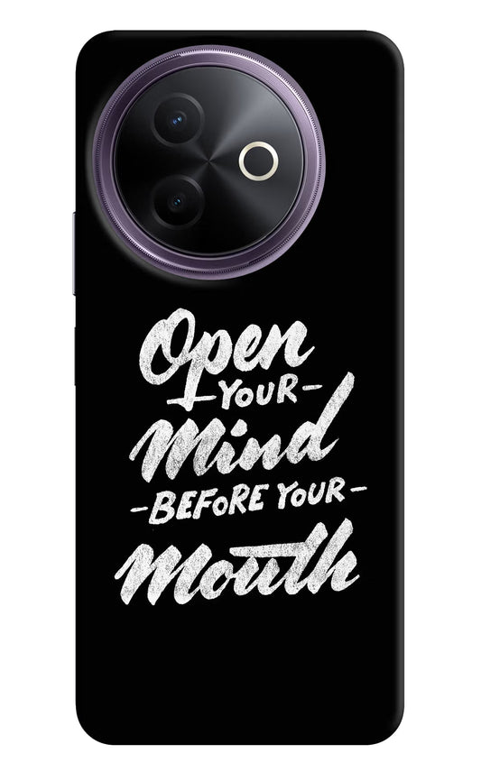 Open Your Mind Before Your Mouth Vivo Y39 5G Back Cover