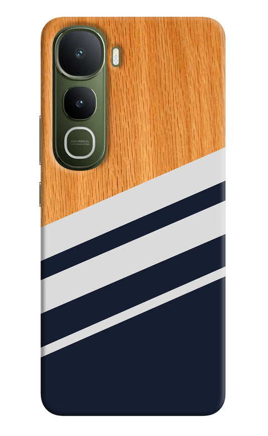 Blue and white wooden Vivo Y400 5G Back Cover
