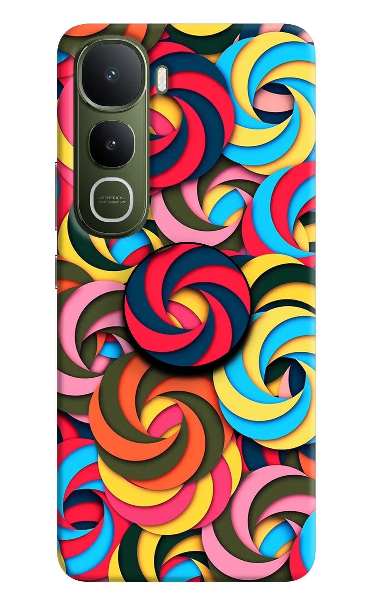 Spiral Pattern Vivo Y400 5G Pop Case