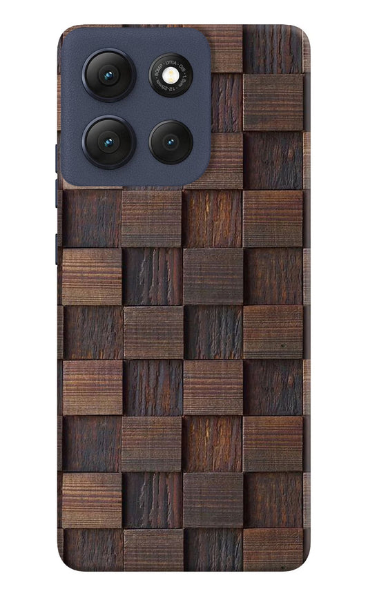 Wooden Cube Design Moto G86 Power Back Cover