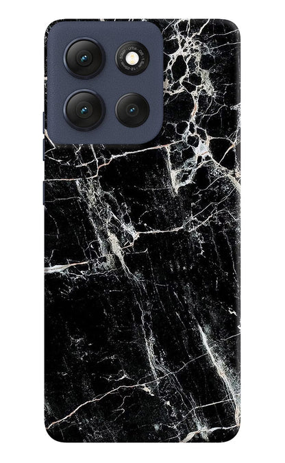 Black Marble Texture Moto G86 Power Back Cover