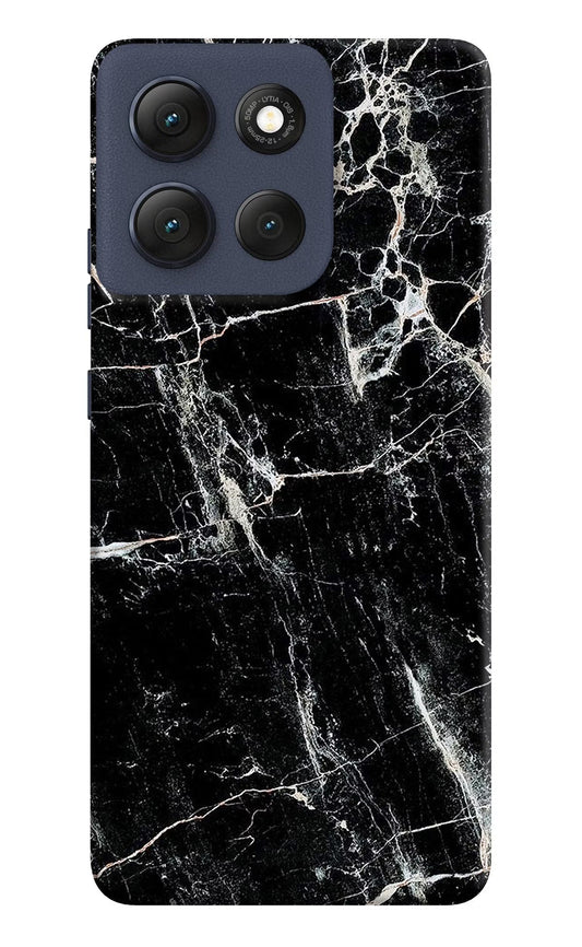 Black Marble Texture Moto G86 Power Back Cover
