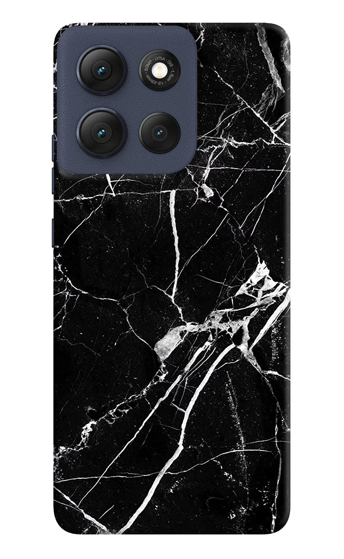 Black Marble Pattern Moto G86 Power Back Cover