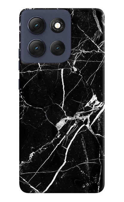 Black Marble Pattern Moto G86 Power Back Cover