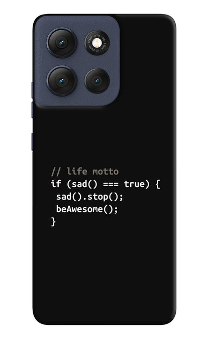 Life Motto Code Moto G86 Power Back Cover