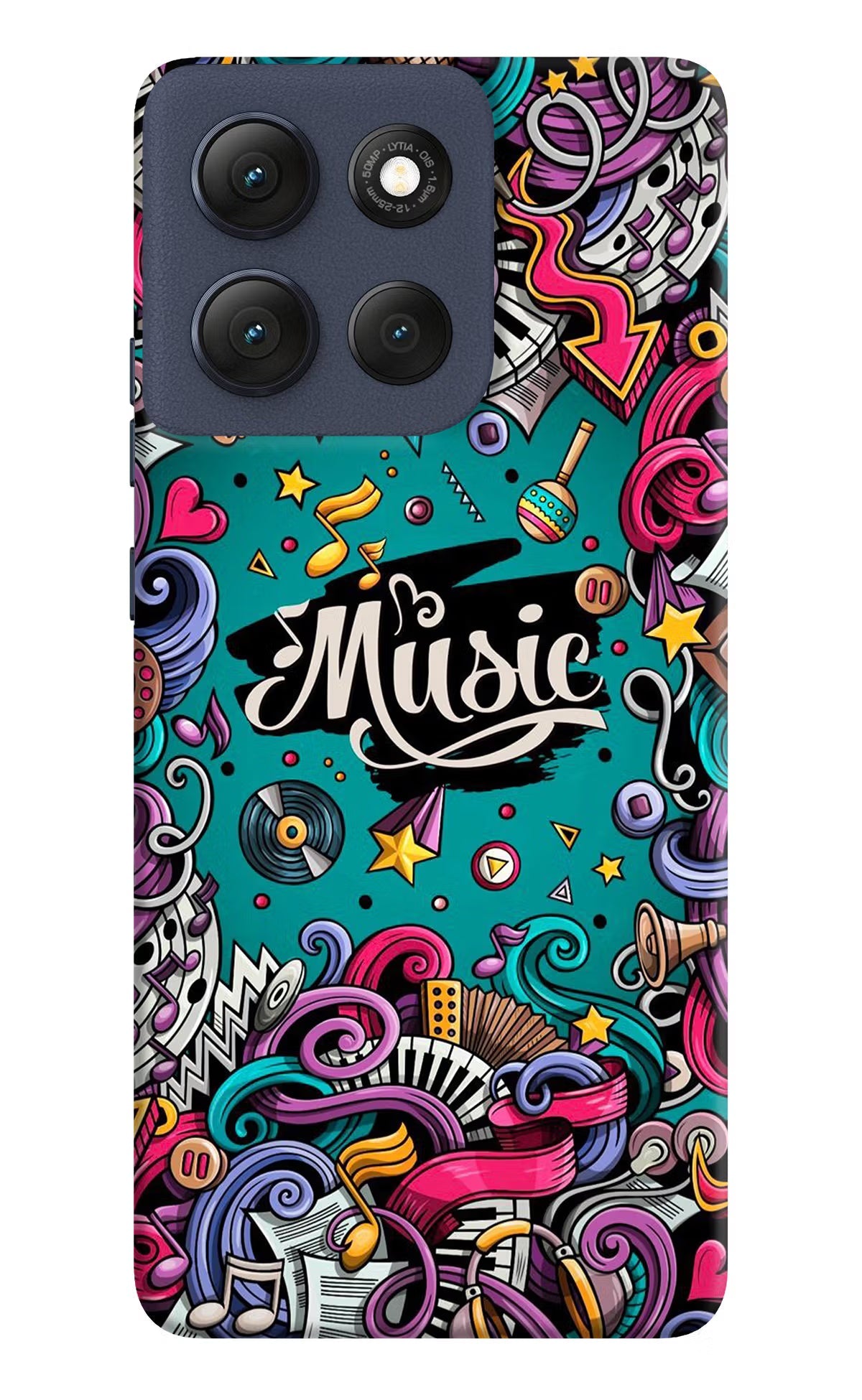Music Graffiti Moto G86 Power Back Cover