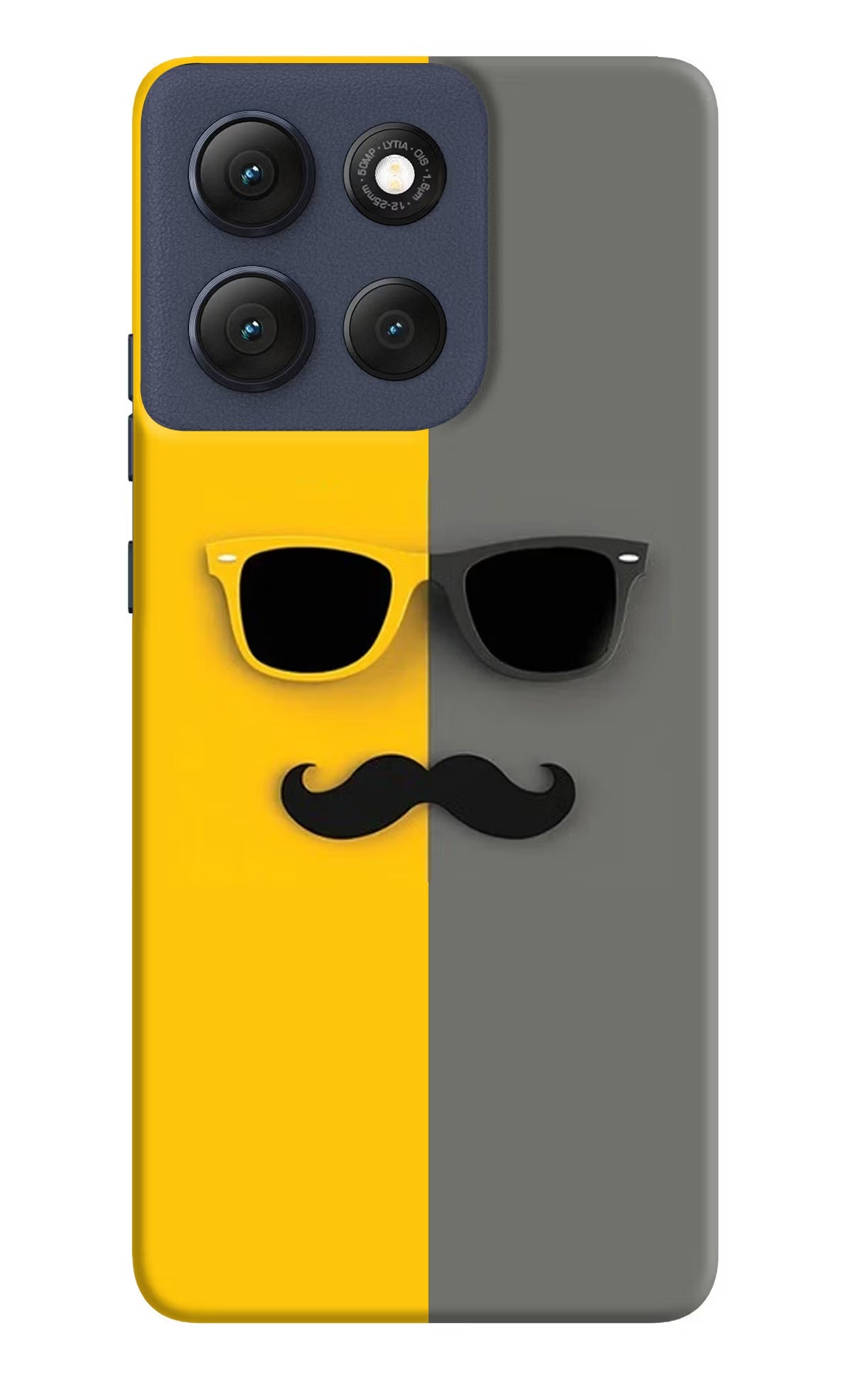 Sunglasses with Mustache Moto G86 Power Back Cover