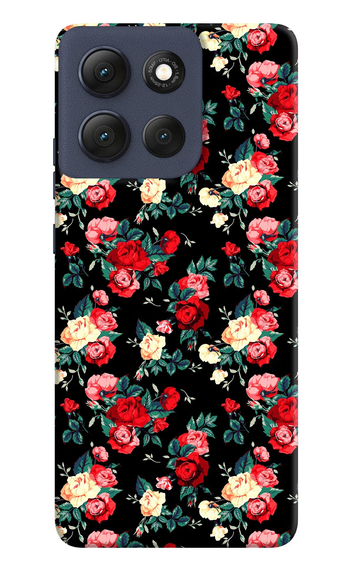 Rose Pattern Moto G86 Power Back Cover