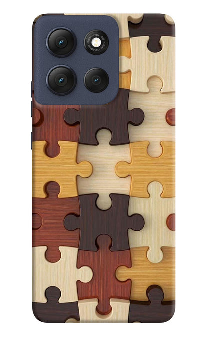 Wooden Puzzle Moto G86 Power Back Cover