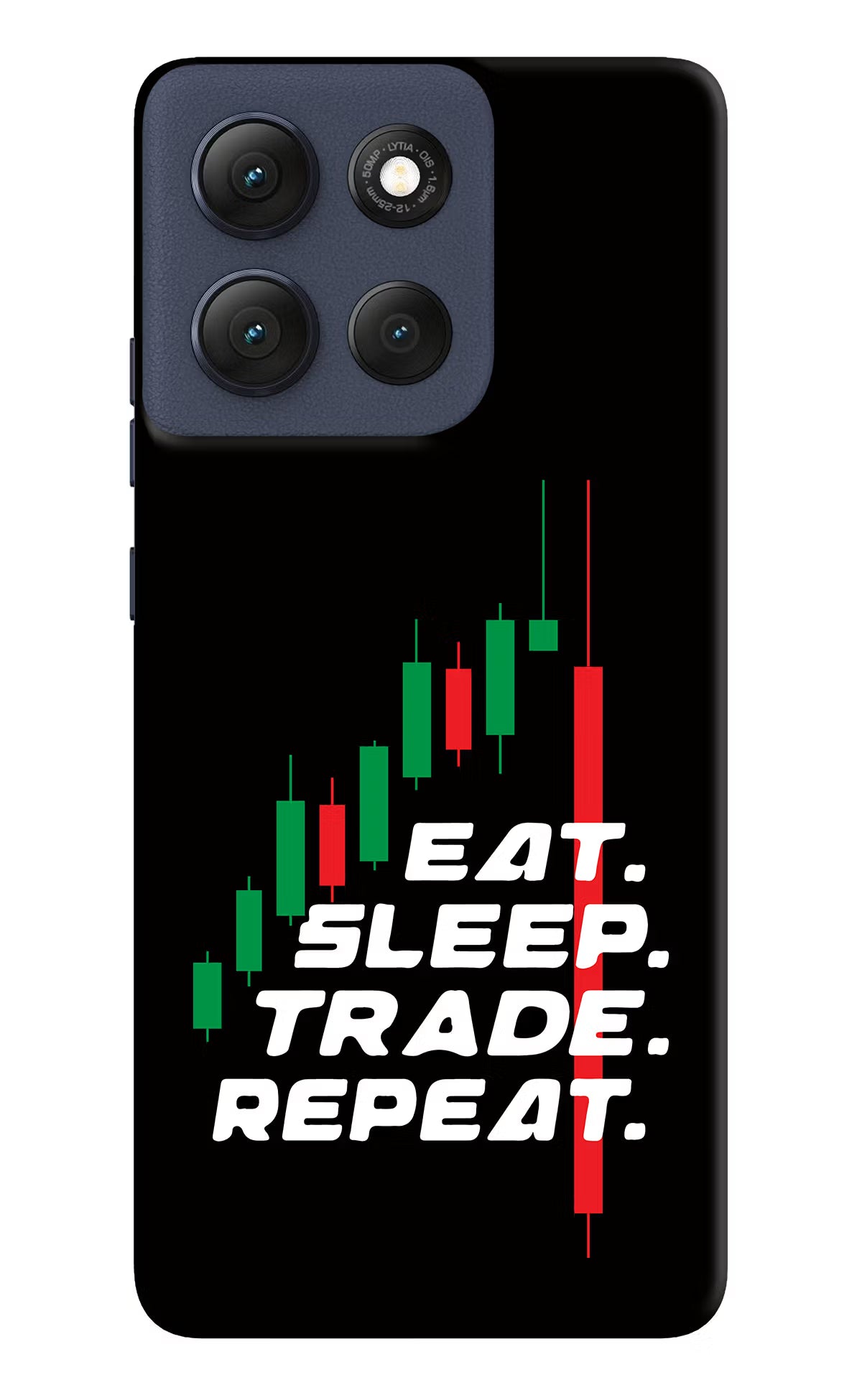 Eat Sleep Trade Repeat Moto G86 Power Back Cover