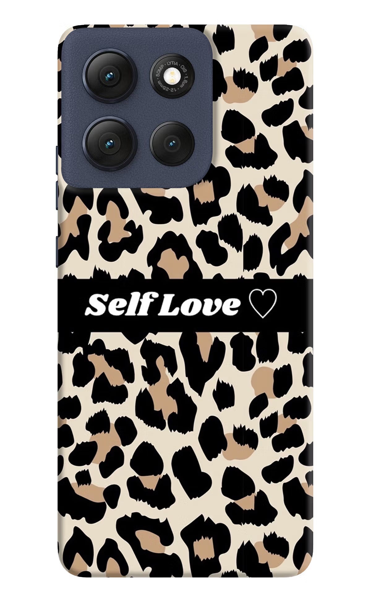Leopard Print Self Love Moto G86 Power Back Cover