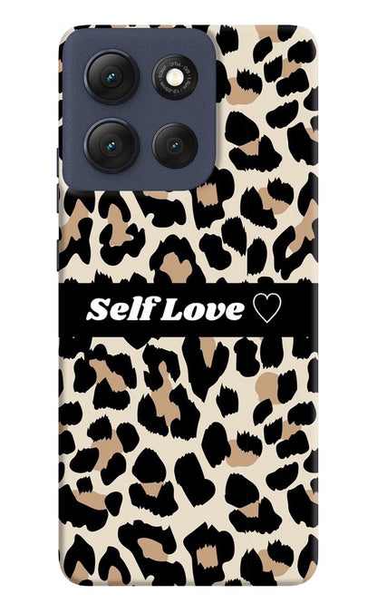 Leopard Print Self Love Moto G86 Power Back Cover