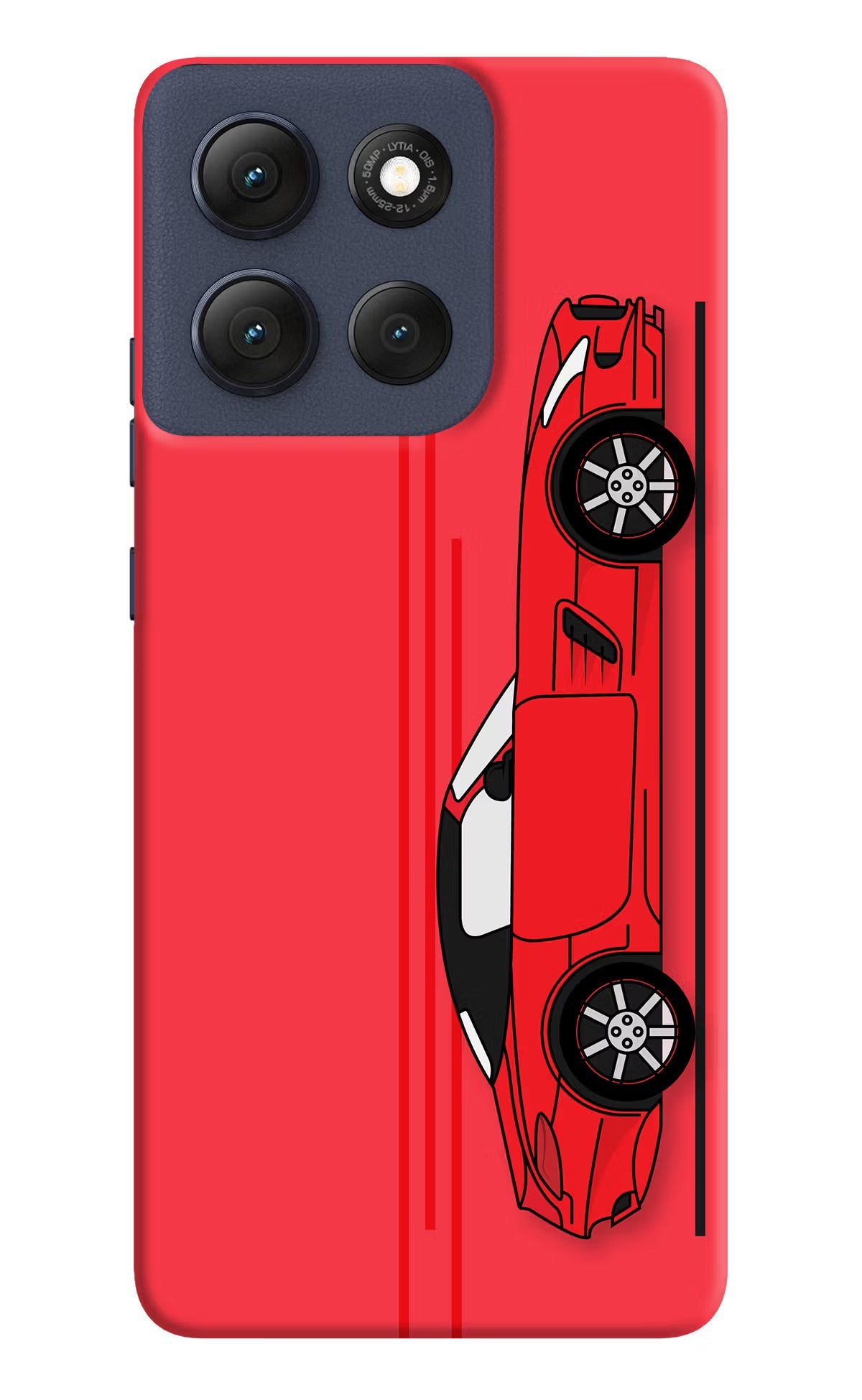 Red Velocity Moto G86 Power Back Cover