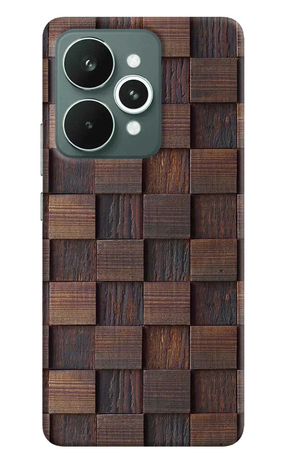 Wooden Cube Design Realme 15 Back Cover