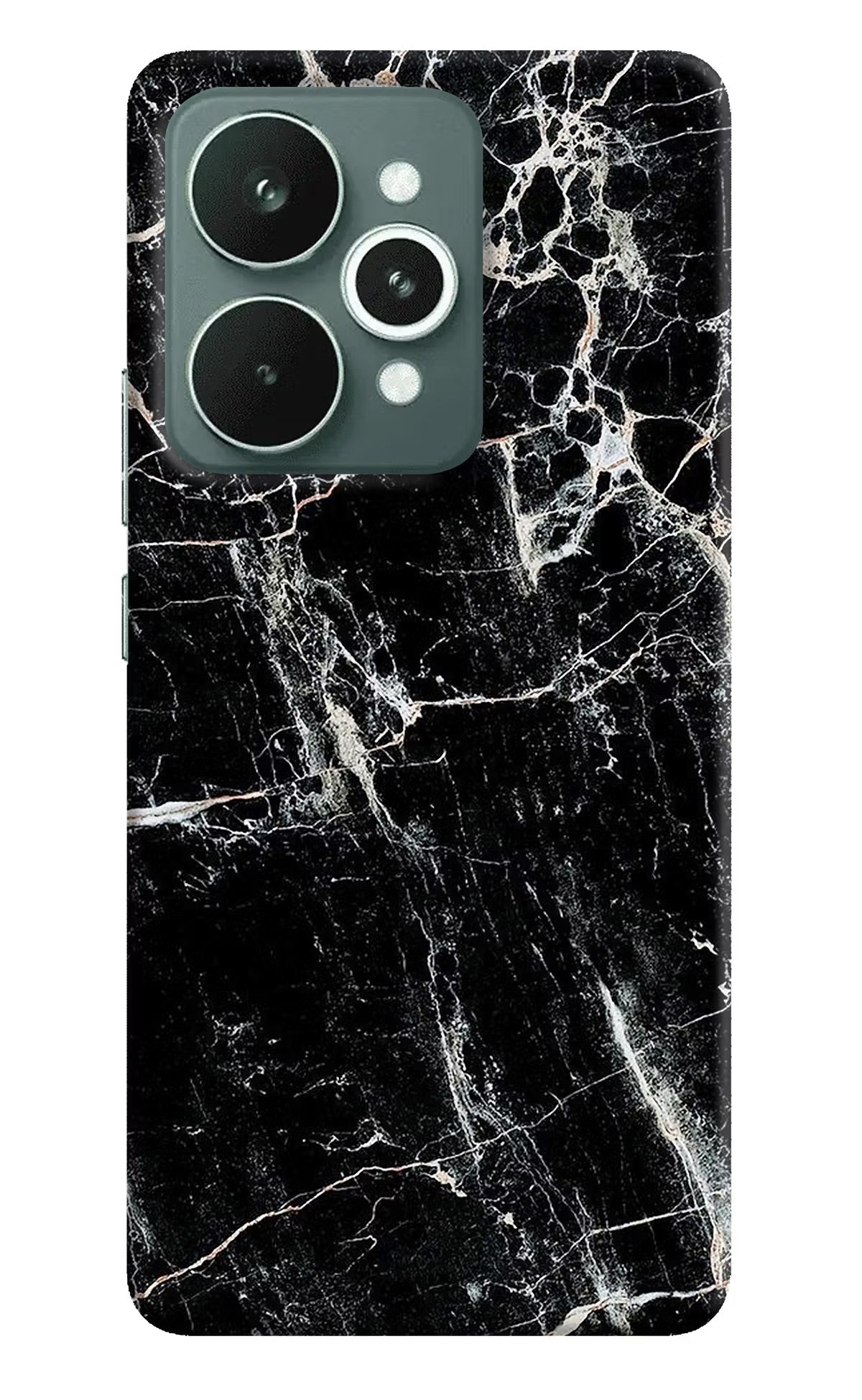 Black Marble Texture Realme 15 Back Cover