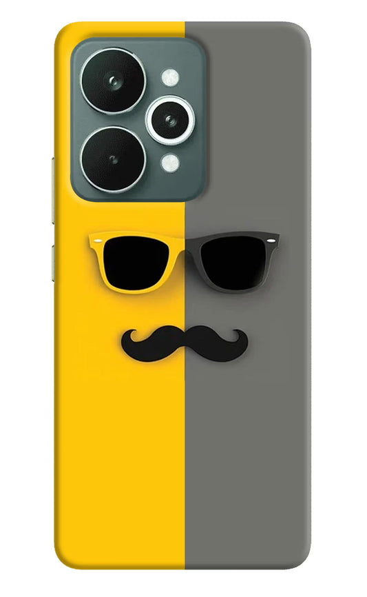 Sunglasses with Mustache Realme 15 Back Cover