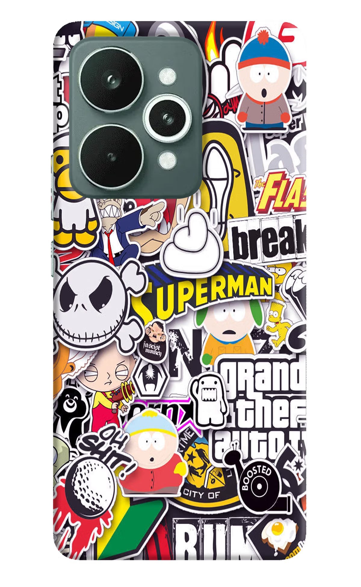 Sticker Bomb Realme 15 Back Cover