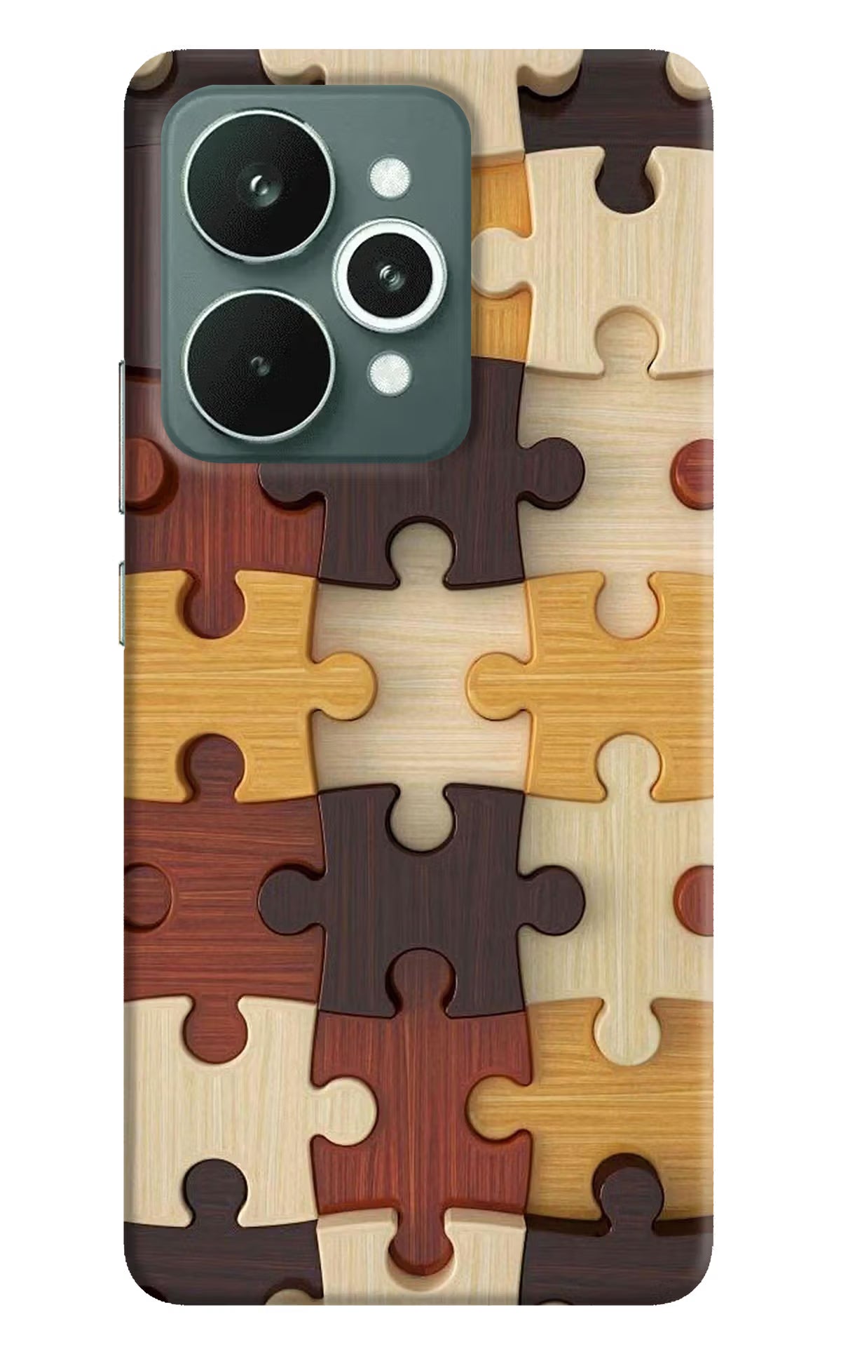 Wooden Puzzle Realme 15 Back Cover