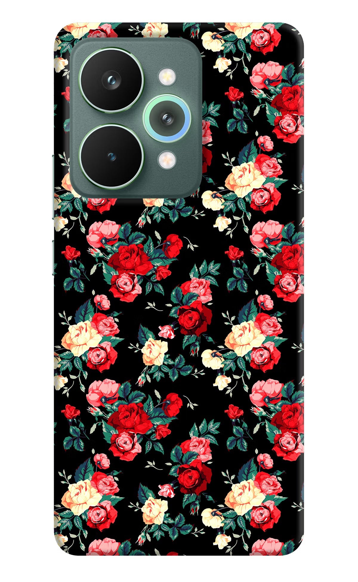 Rose Pattern Realme 15 Pro Back Cover