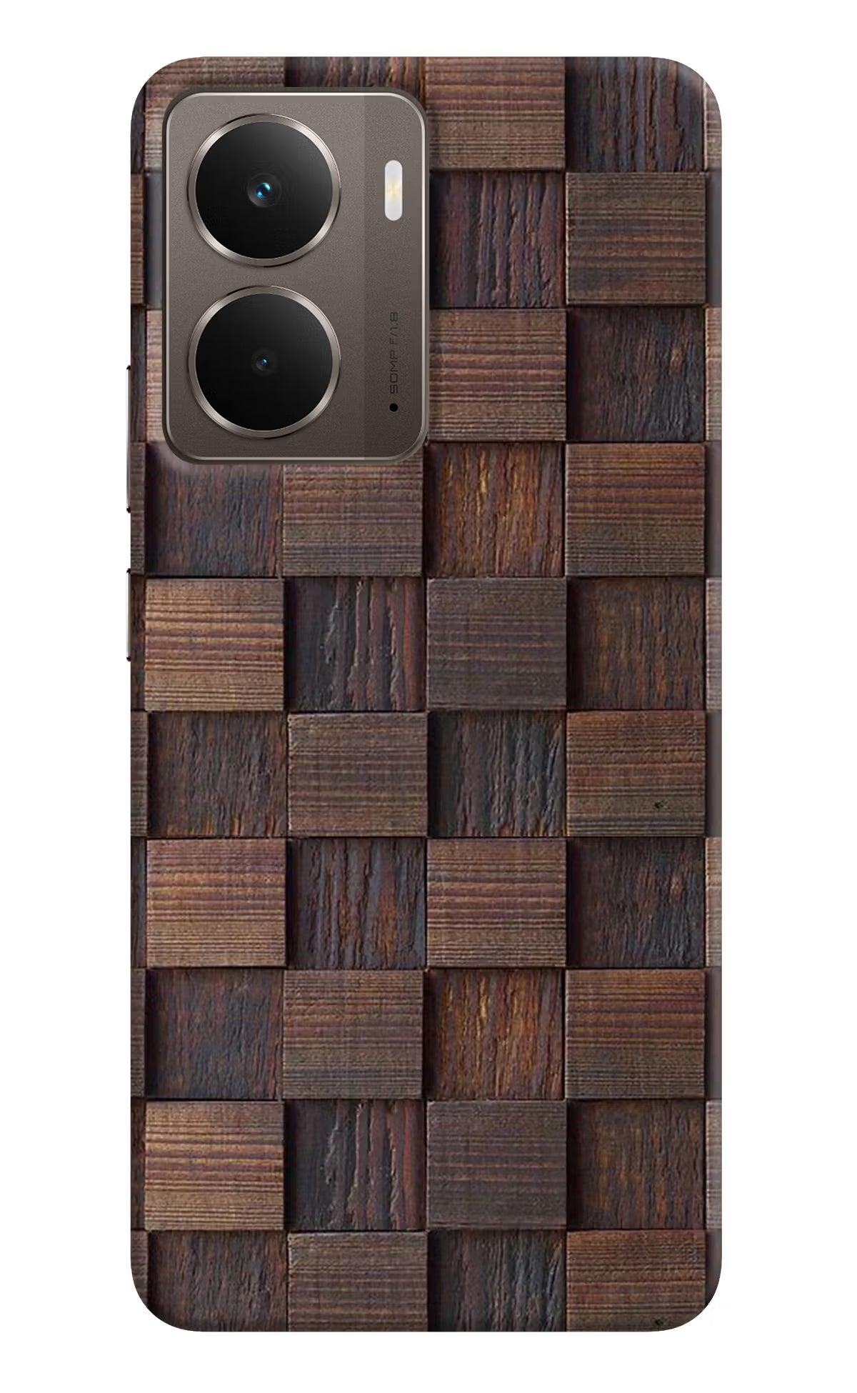Wooden Cube Design Realme P3 Back Cover