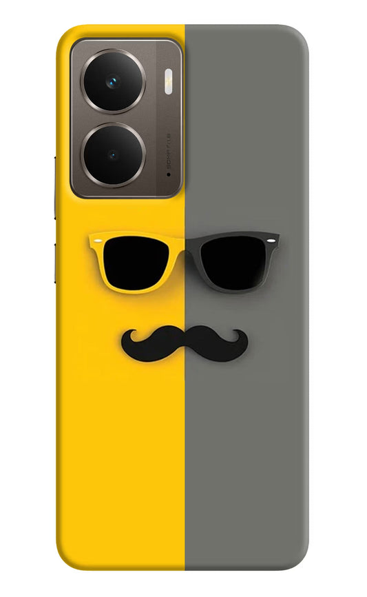 Sunglasses with Mustache Realme P3 Back Cover